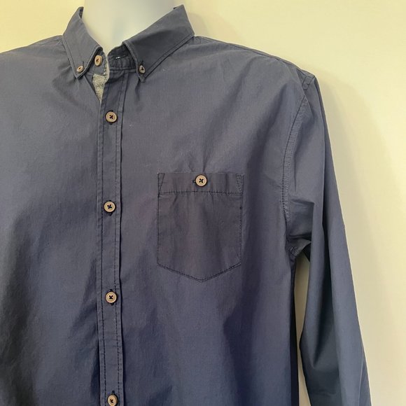Brunswick Garments Mens Shirt Sz XL Blue Long Sleeve Classic Fit Button up Colla - Picture 6 of 16